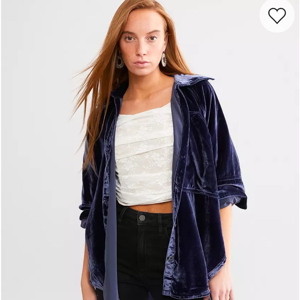 NWOT Free People Night Skies Velvet Blouse, size small - Picture 2 of 6